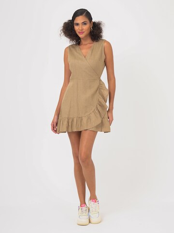 FRESHLIONS Summer Dress 'Mailinda' in Brown