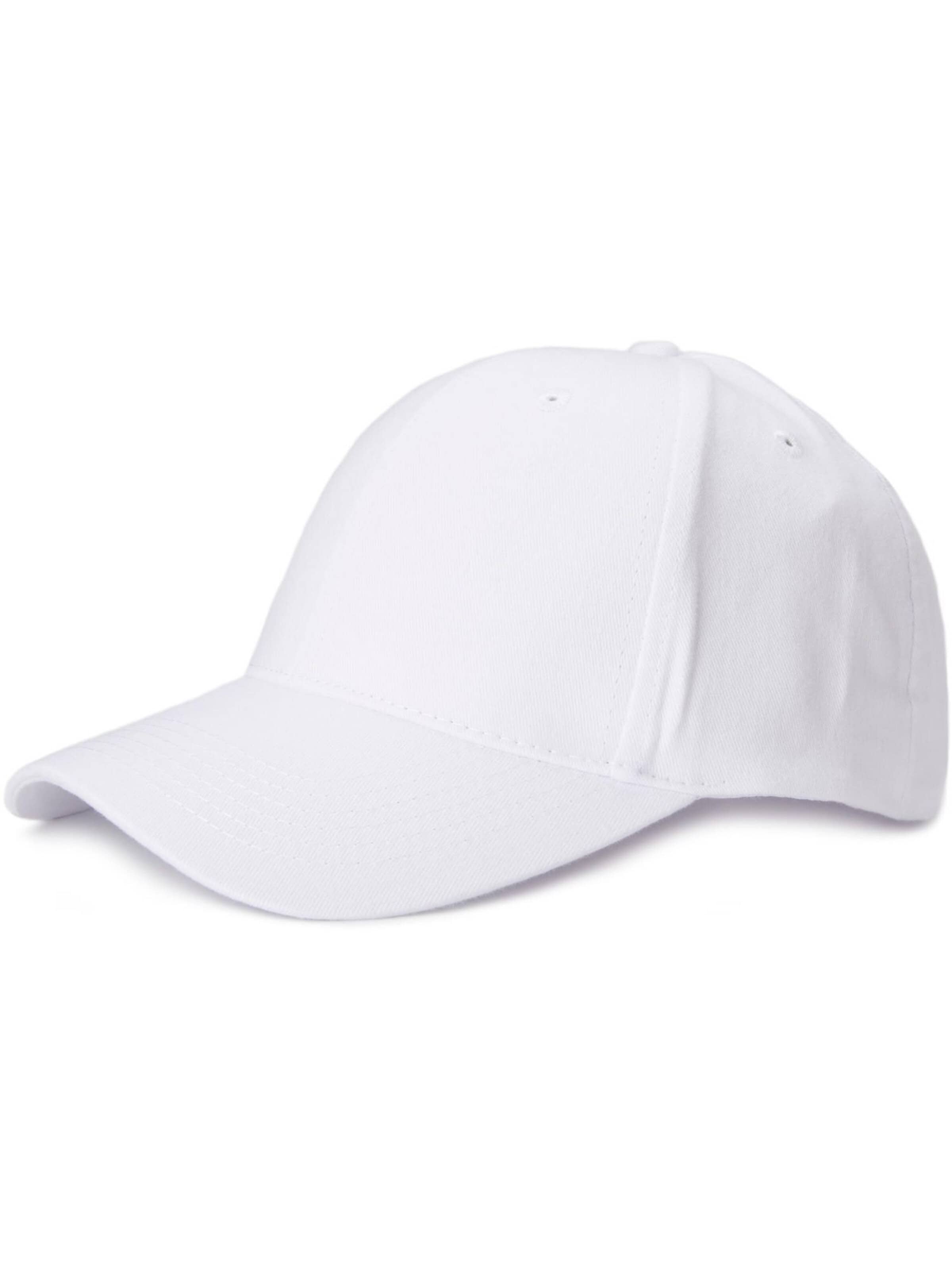 styleBREAKER Cap 'Baseball Cap Einfarbig' in White: front