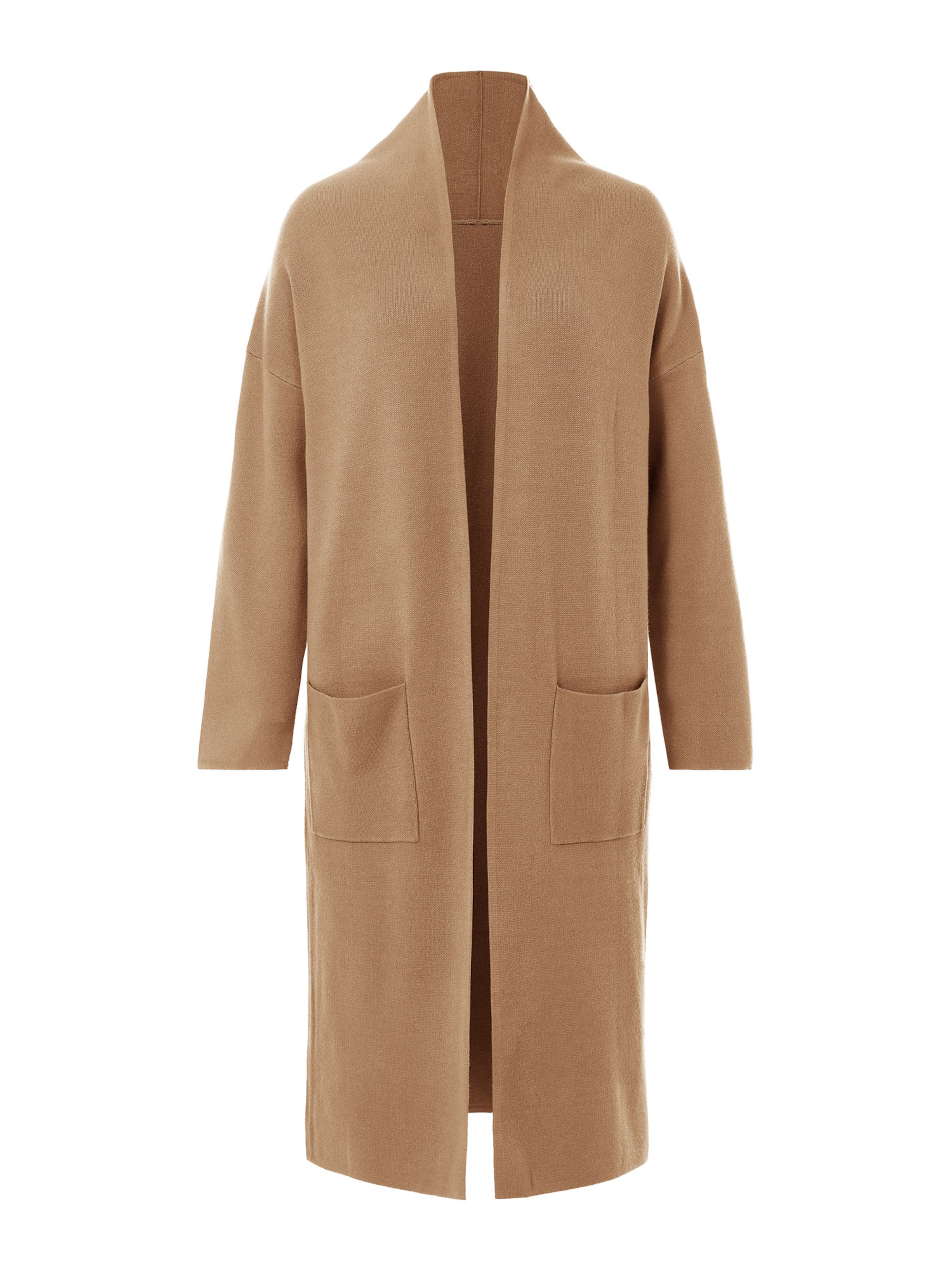 Imily Bela Плетена жилетка в бежово: отпред