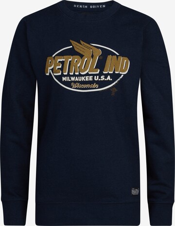 Petrol Industries Sweatshirt 'Oak Park' in Blauw: voorkant