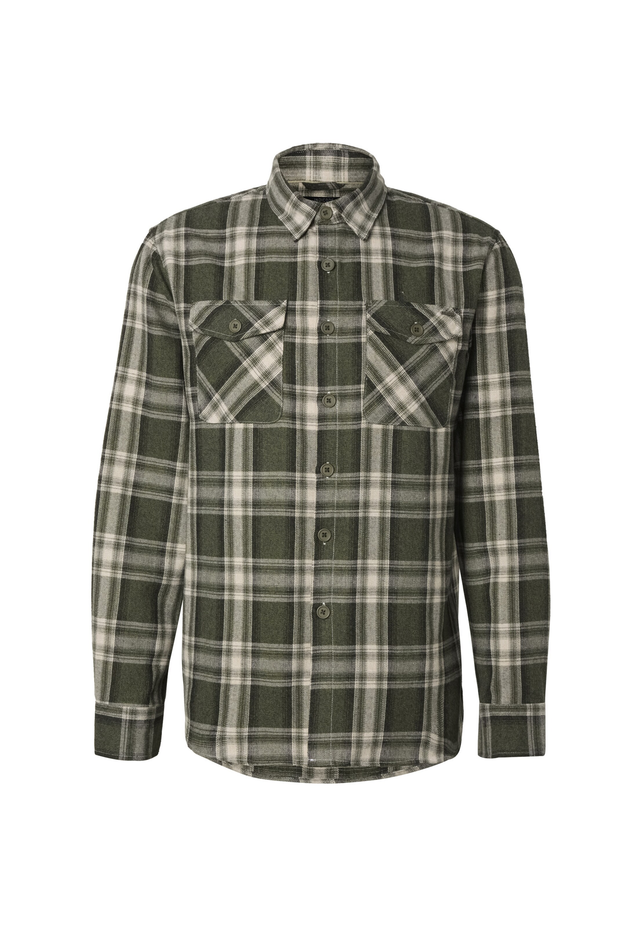 INDICODE JEANS Regular fit Button Up Shirt 'INStanlei' in Green: front