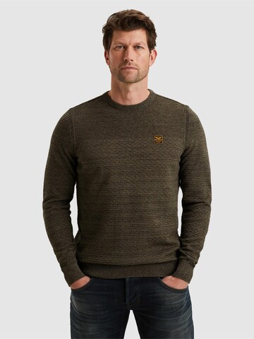 PME Legend Sweater 'Pullover in mouliné cotton' in Green: front
