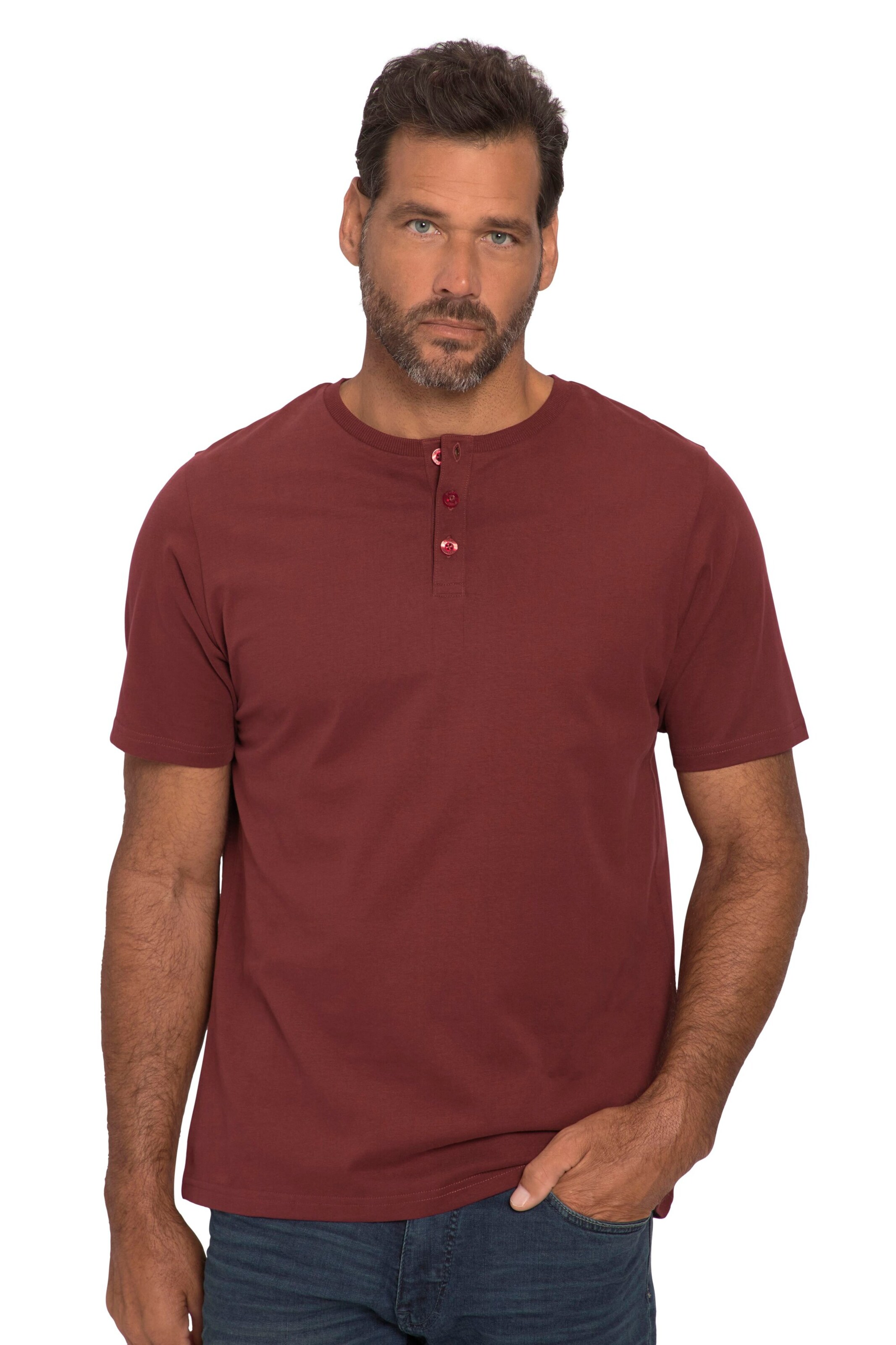 JP1880 Shirt in Rot: Vorderseite