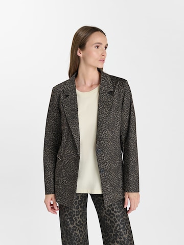 Veste mi-saison Le Temps Des Cerises en marron : devant