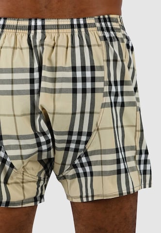 Lousy Livin Boxer shorts 'Check' in Brown