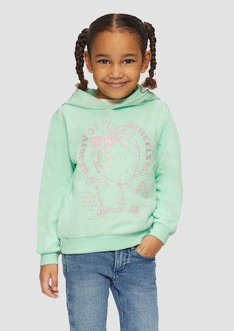 s.Oliver Sweatshirt in Groen: voorkant
