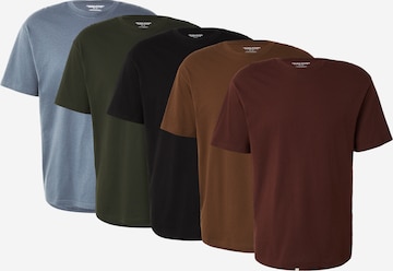 JACK & JONES Póló 'JJEORGANIC' - barna: elől