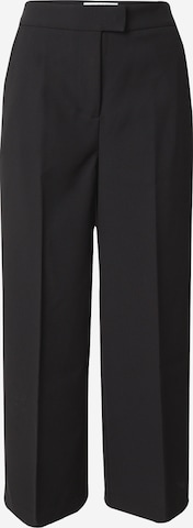 ABOUT YOU x Iconic by Tatiana Kucharova Wide leg Trousers with creases 'Vicky' in Black: front