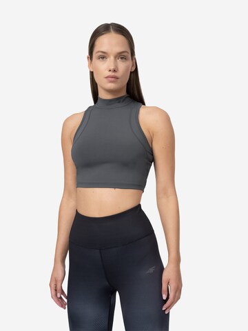 4F Sports Top in Grey: front