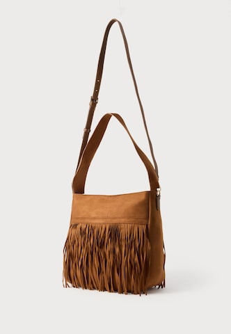 Borsa a spalla di REPLAY in marrone: lato