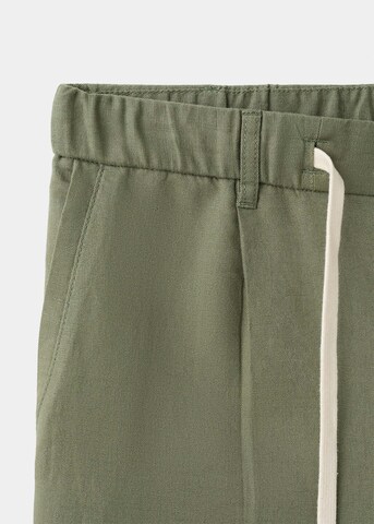 MANGO MAN Slim fit Pleat-Front Pants 'Romelino' in Green