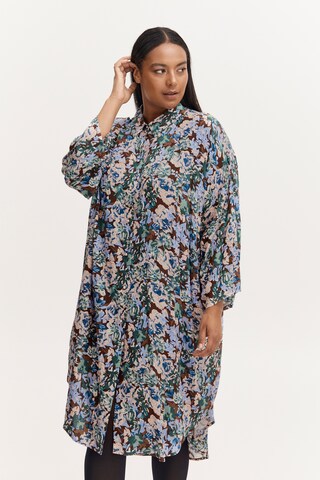 Fransa Curve Shirt Dress in Mixed colors: front