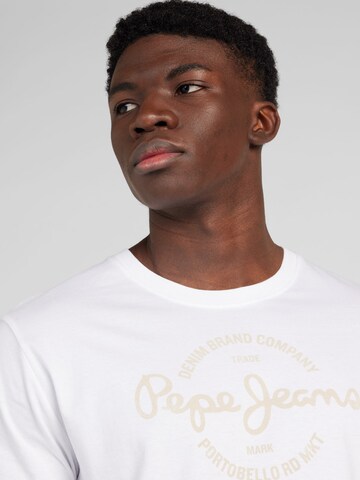 T-Shirt 'CRAIGTON' Pepe Jeans en blanc