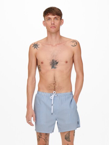 Pantaloncini da bagno 'ONSTED' di Only & Sons in blu: frontale