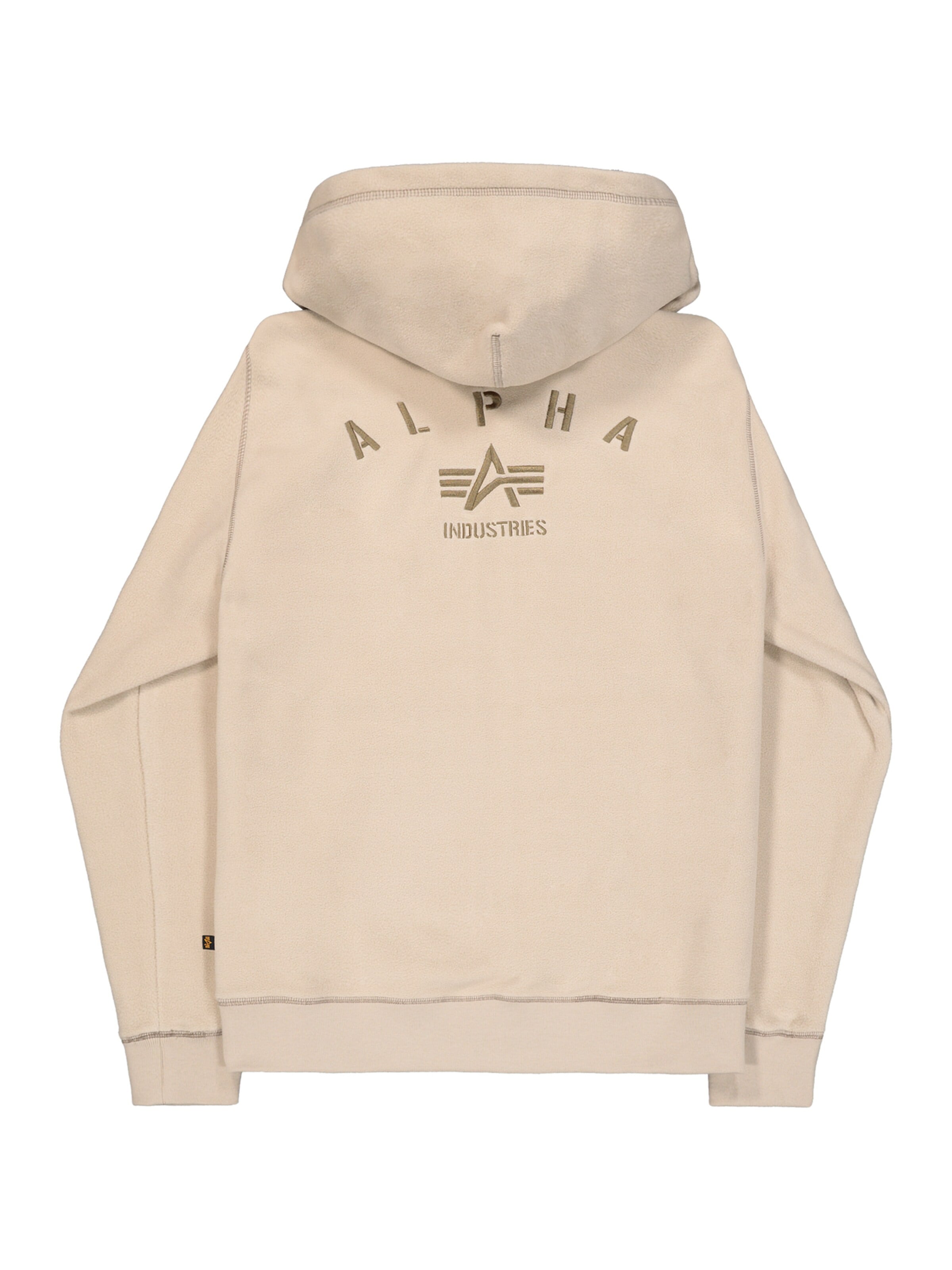 ALPHA INDUSTRIES Zip-Up Hoodie in Beige