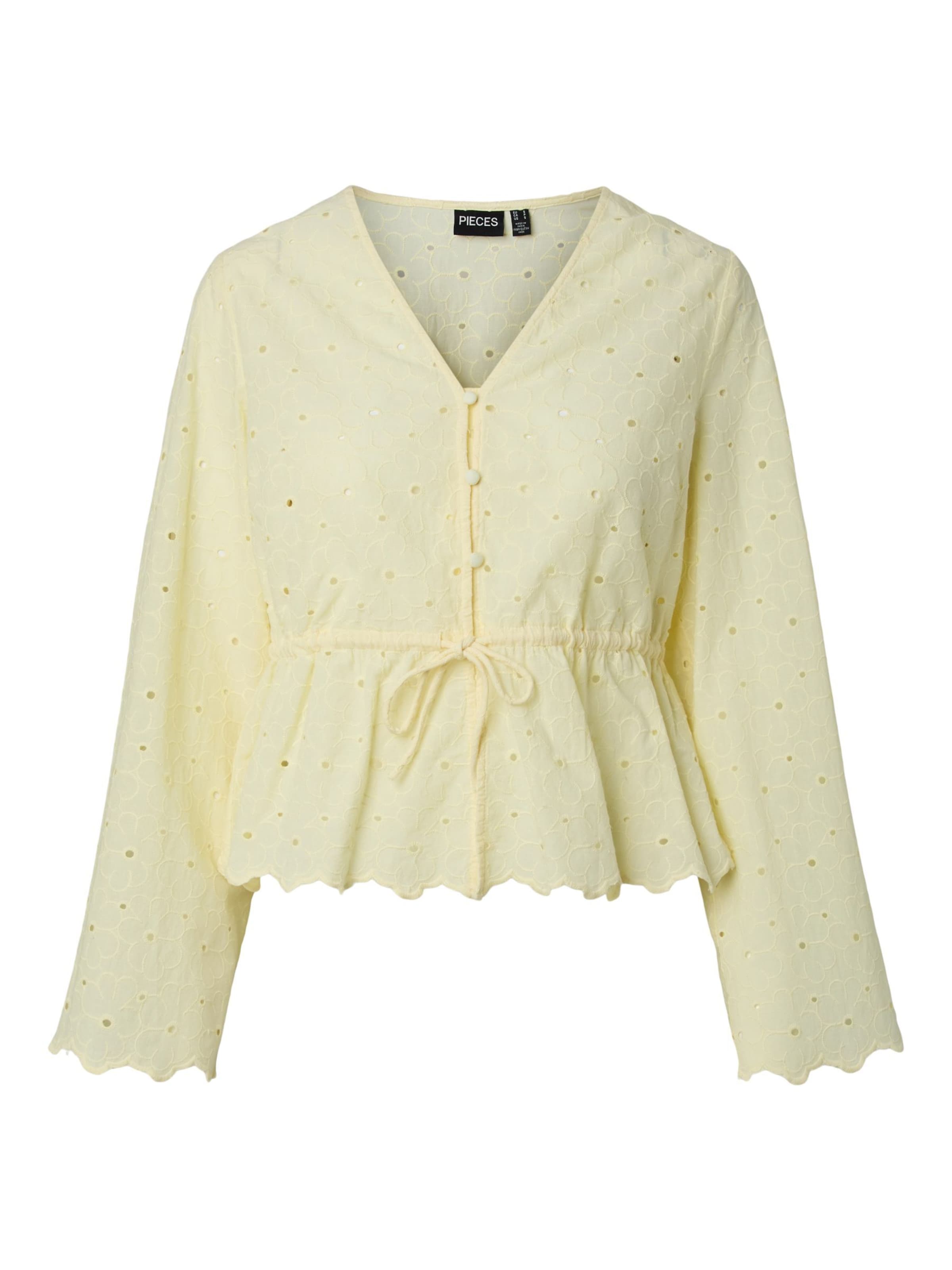 PIECES Blusa 'PCArmorine' en amarillo claro, Vista del producto