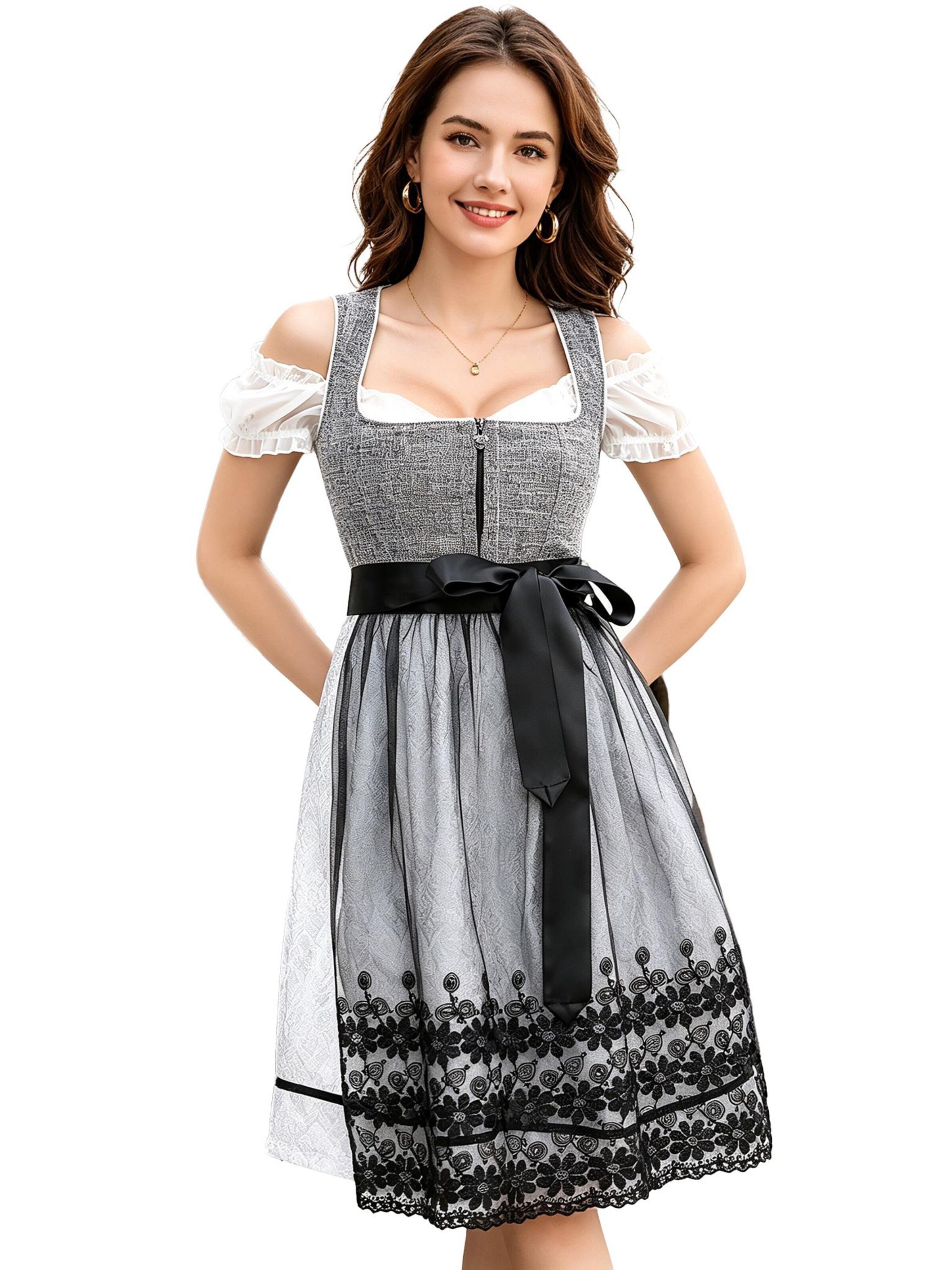 KoJooin Dirndl in Grey: front