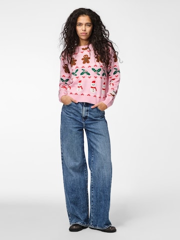 Pullover 'PCJolly XMas' di PIECES in rosa