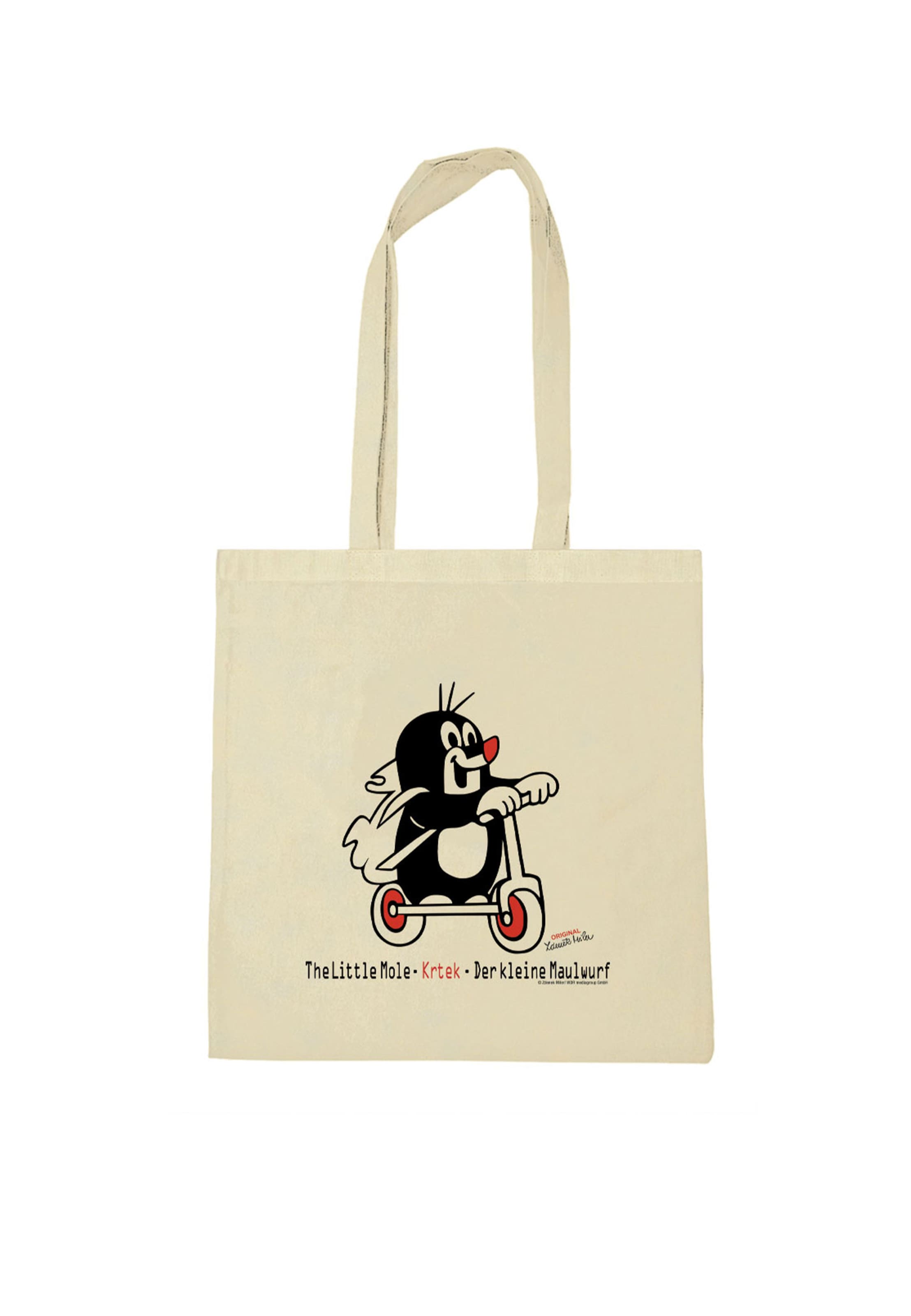 LOGOSHIRT Shopper 'Der kleine Maulwurf' in Beige: front
