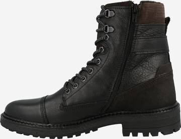 BULLBOXER Lace-Up Boots in Black