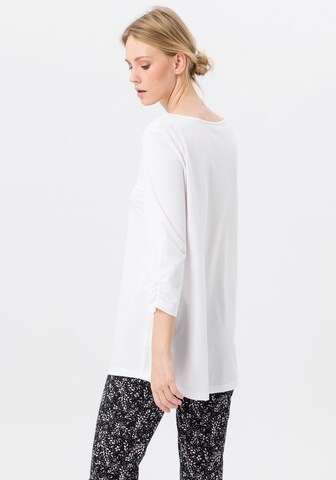 Green Cotton 3/4-Arm-Shirt Longshirt in Weiß