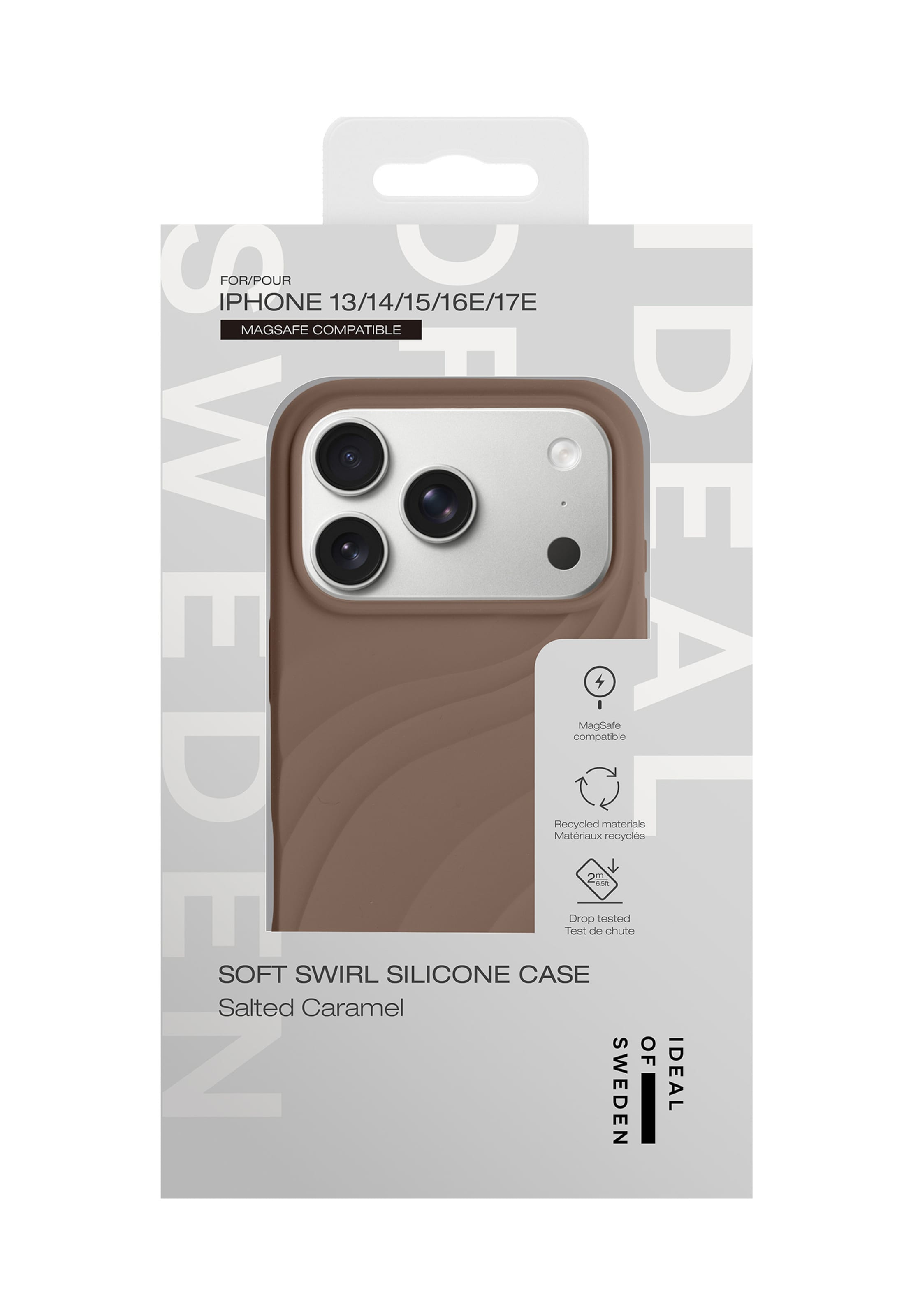 Protection pour Smartphone 'Soft Swirl MagSafe iPhone 13 / 14 / 15 / 16e / 17e' iDeal of Sweden en marron