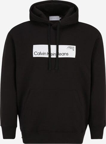 Sweat-shirt 'HYPER' Calvin Klein Jeans Plus en noir : devant