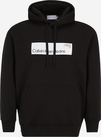 Calvin Klein Jeans Plus Sweatshirt 'HYPER' in Black: front