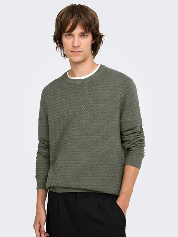 Pullover 'ONSLoui' di Only & Sons in verde: frontale