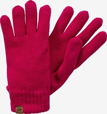 CAMEL ACTIVE Full Finger Gloves in Pink: front