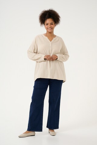 KAFFE CURVE Blouse 'KCMille' in Beige
