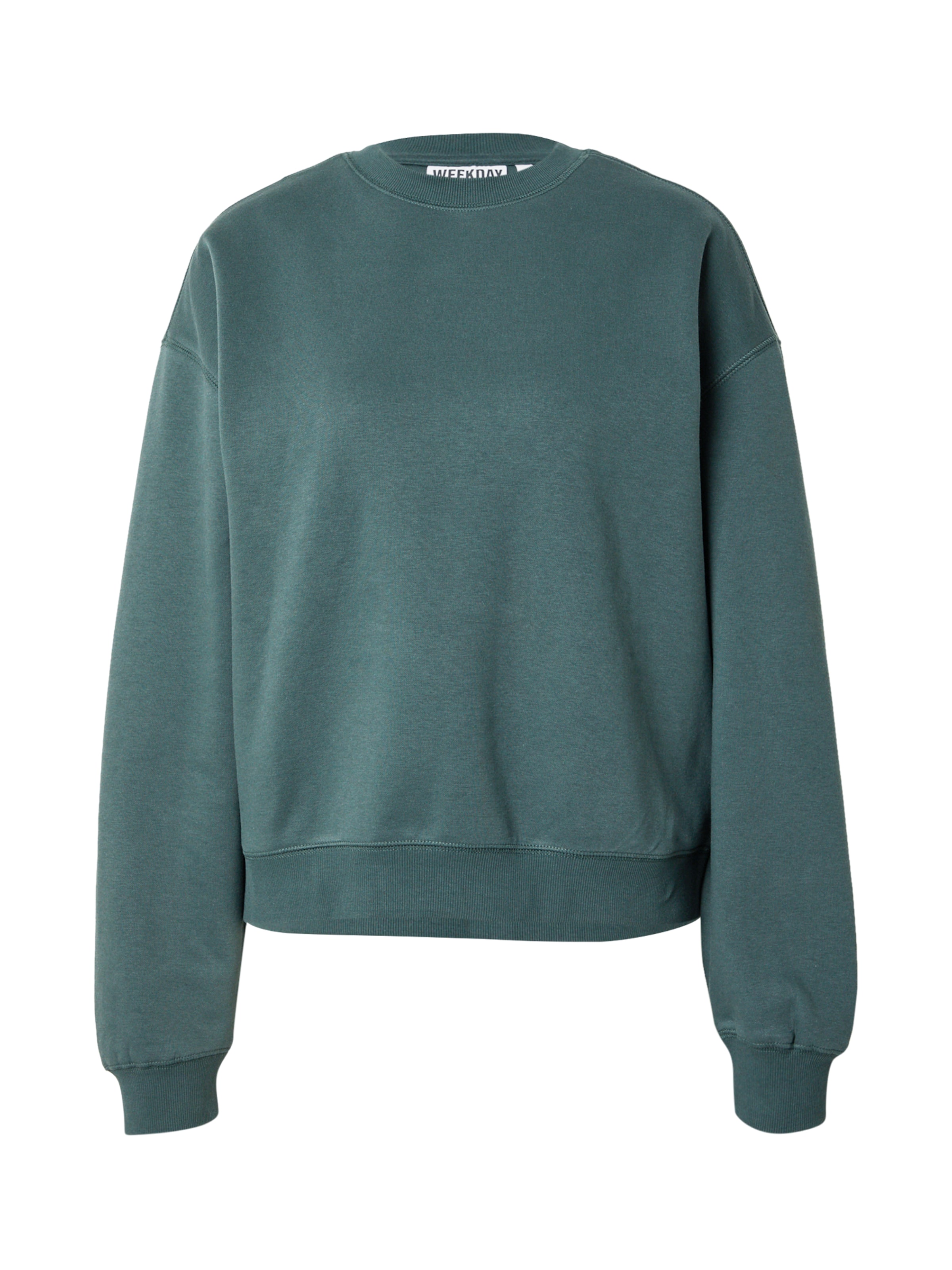 WEEKDAY Mikina 'Essence Standard' – zelená: přední strana