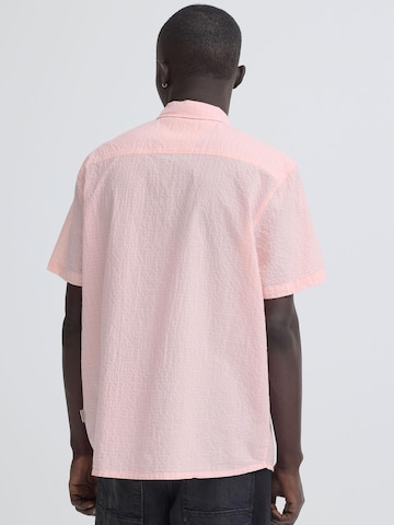 BLEND Regular Fit Kurzarmhemd ' BHBarny ' in Pink