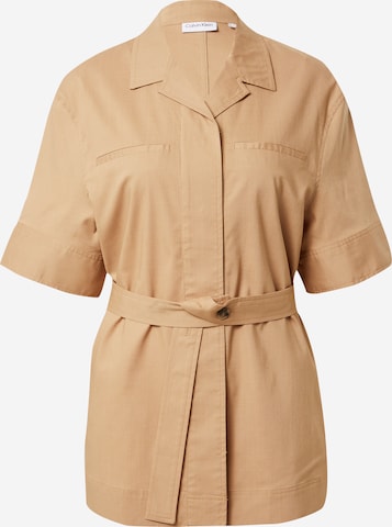 Calvin Klein Blouse in Beige: voorkant