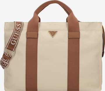 Borsa a mano di GUESS in beige: frontale