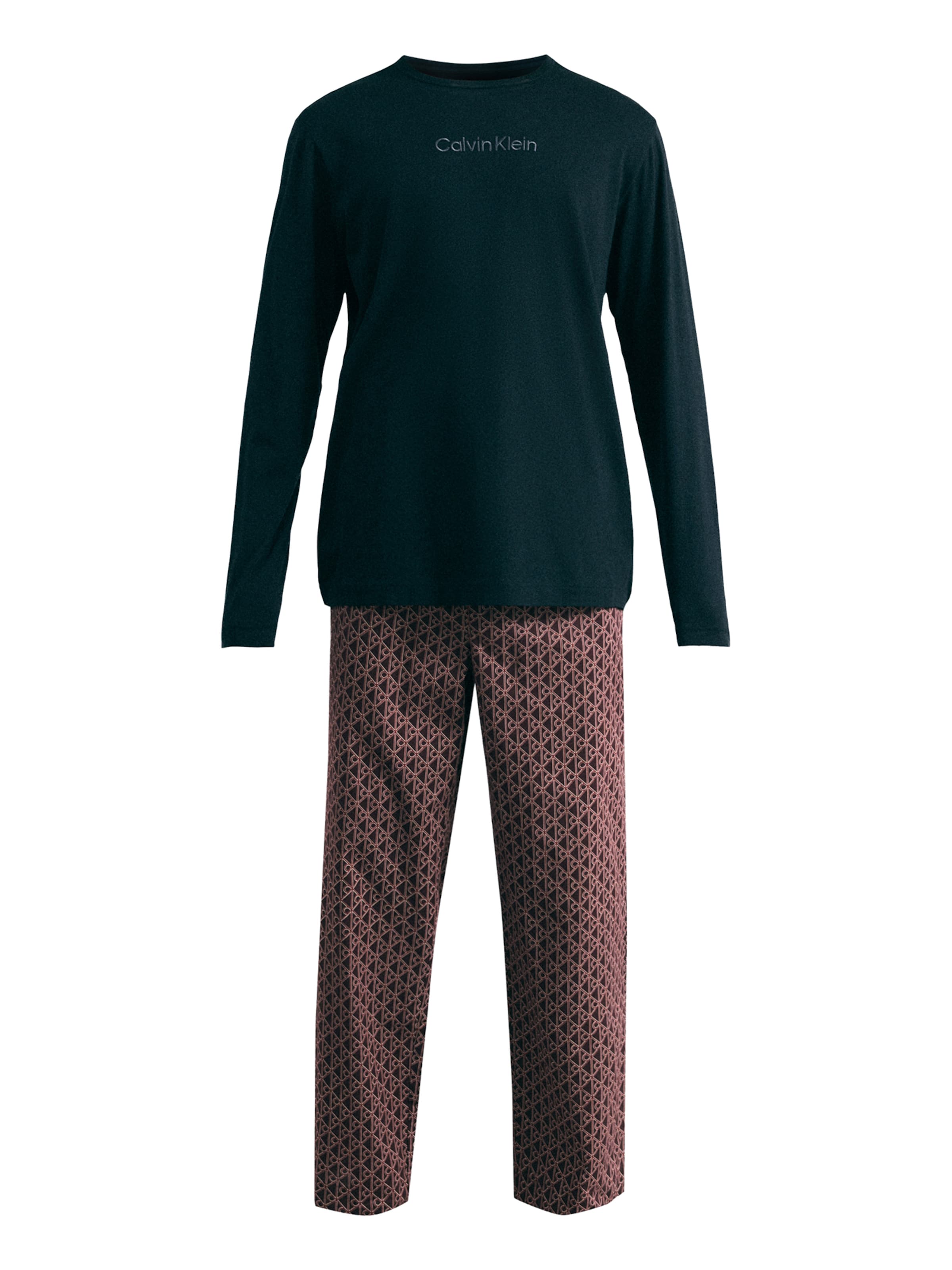 Calvin Klein Underwear Πιτζάμα μακριά σε μαύρο: μπροστά