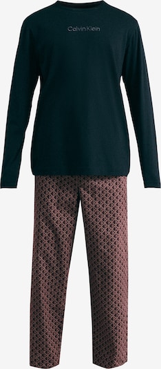 Calvin Klein Underwear Piżama długa w kolorze czekoladowy / czarny / białym, Podgląd produktu