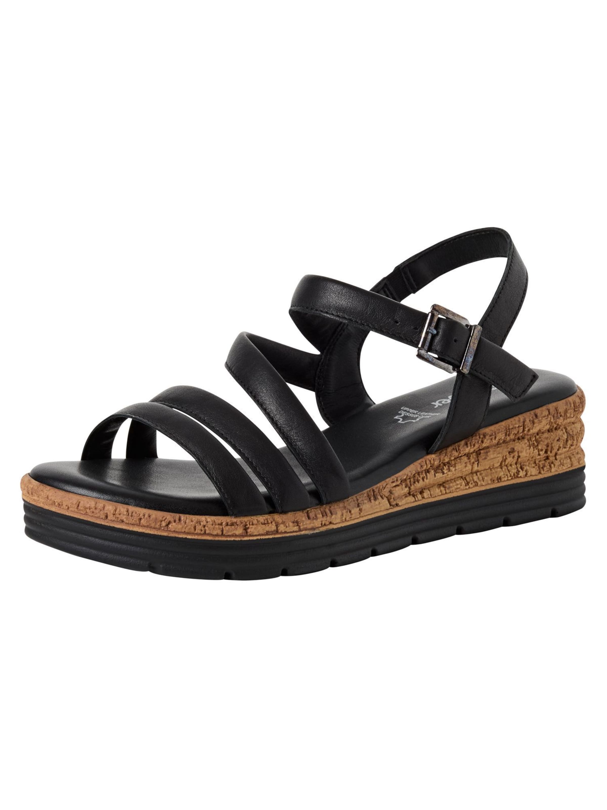 s.Oliver Sandals in Black: front