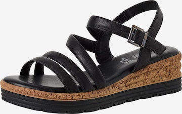s.Oliver Sandals in Black: front