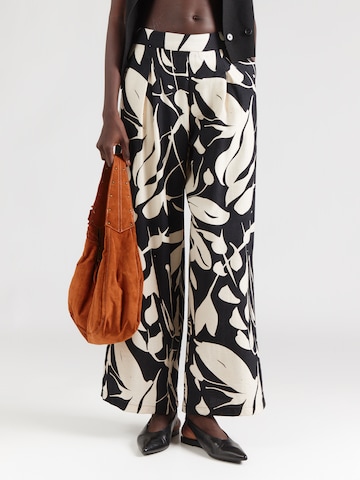 Wide Leg Pantalon à pince Sublevel en noir : devant