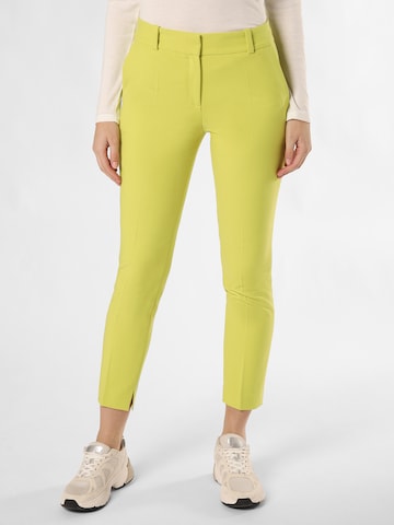 HUGO Regular Pleat-Front Pants ' Hetana ' in Green: front