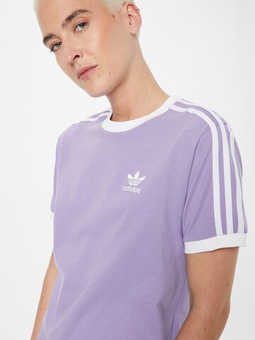 purpurinė ADIDAS ORIGINALS Marškinėliai 'Adicolor Classics 3-Stripes'