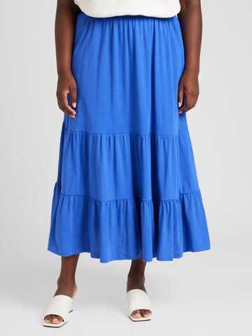 ONLY Carmakoma Rok 'MAY' in Blauw: voorkant