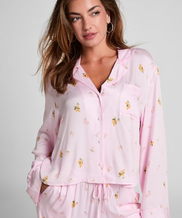 Hunkemöller Pyjamashirt in Pink: Vorderseite
