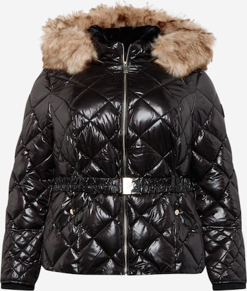 River Island Plus Winter Jacket in Black: front