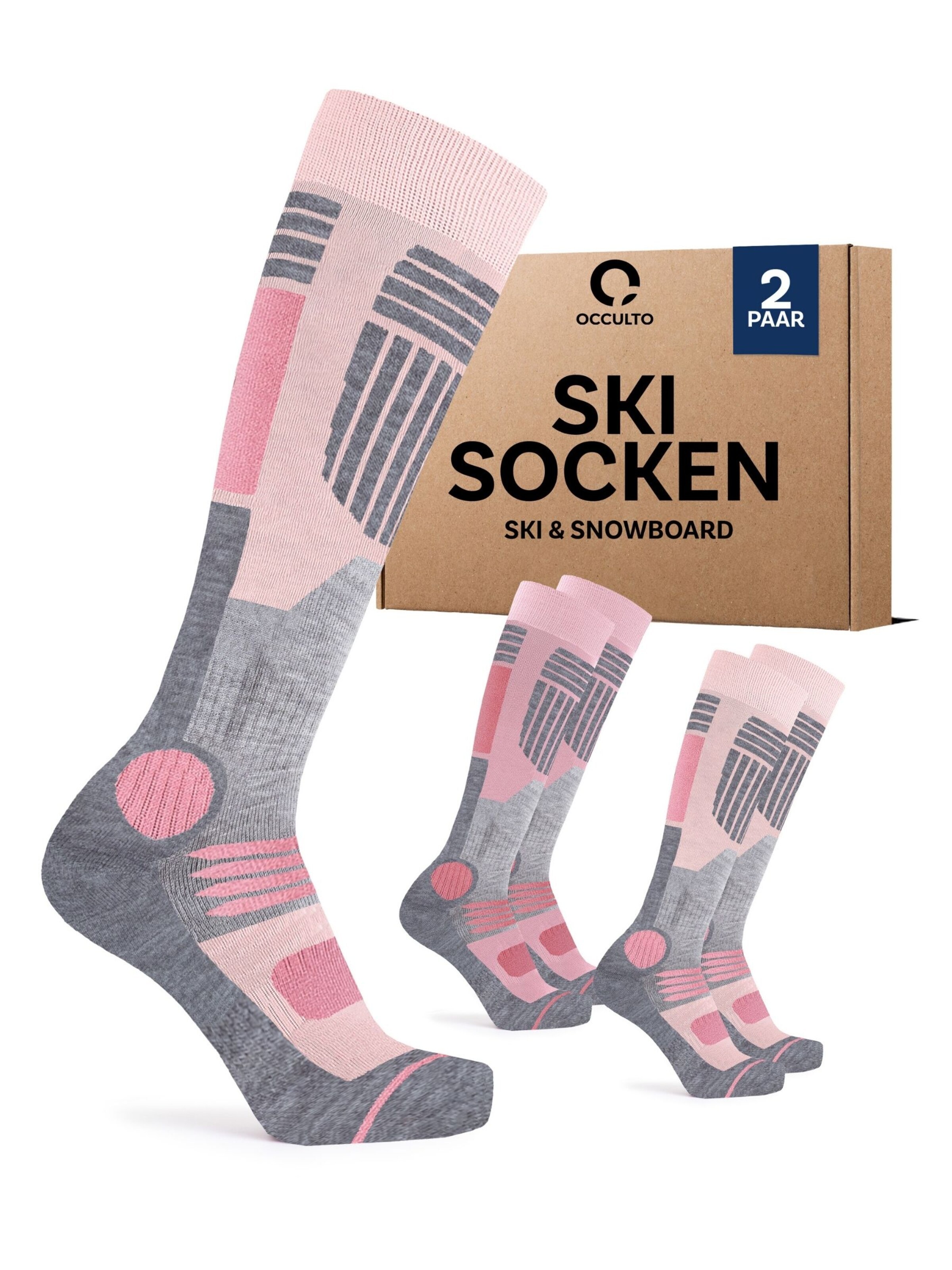 Occulto Athletic Socks 'Ski Maria' in Pink: front