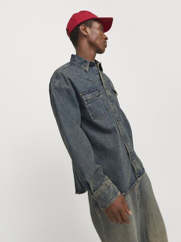 JACK & JONES Regular fit Button Up Shirt in Blue