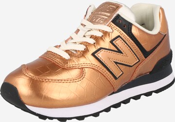 Baskets basses '574' new balance en bronze : devant