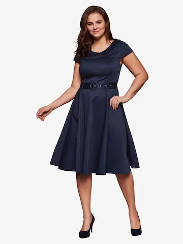 sheego by Joe Browns Cocktail Dress in Blue: front