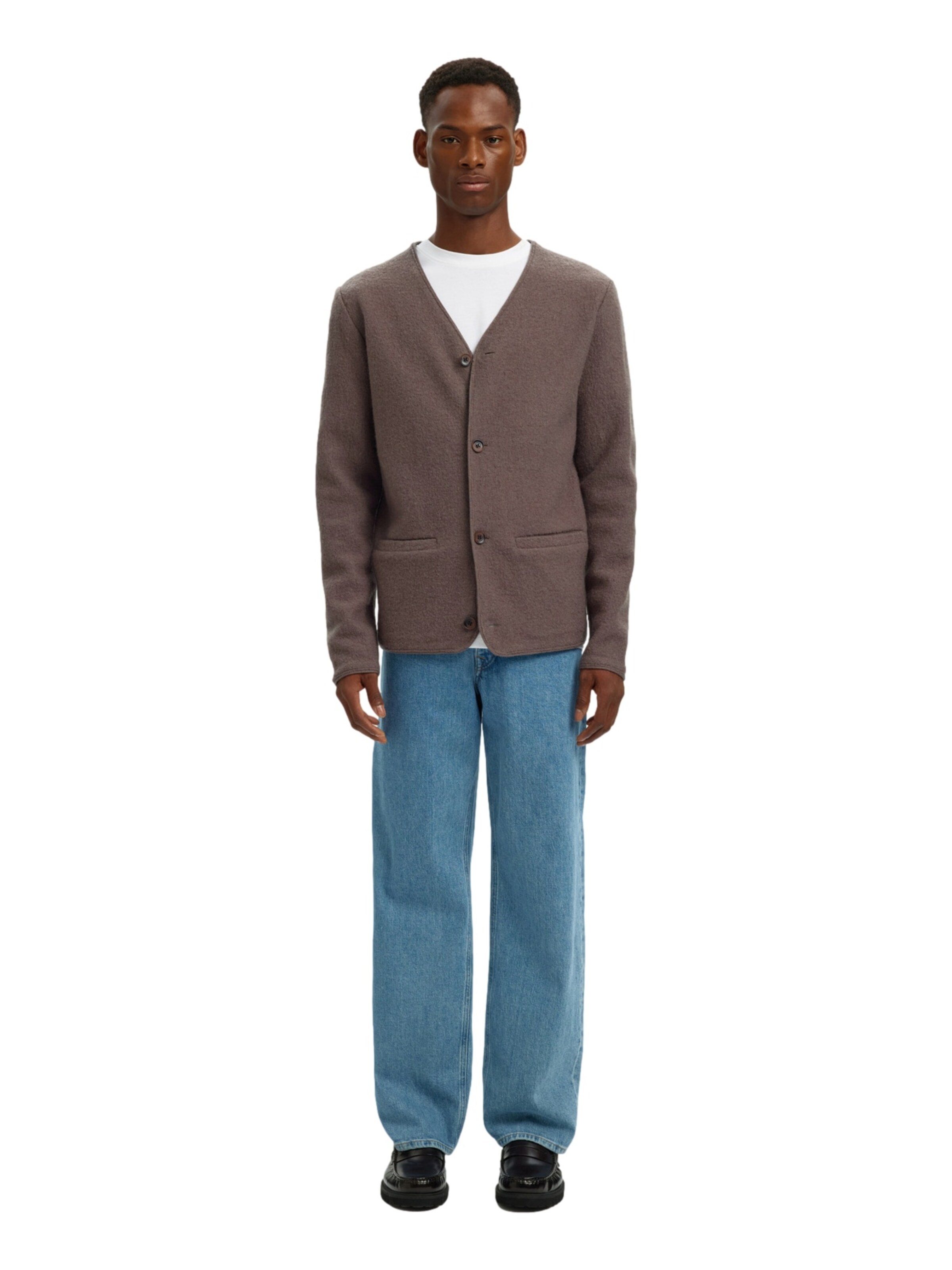 SELECTED Kardigán - barna